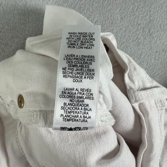 Frame Jeans Womens Size 28 White Le Skinny de Jeanne Crop Cotton Blend - Picture 8 of 11